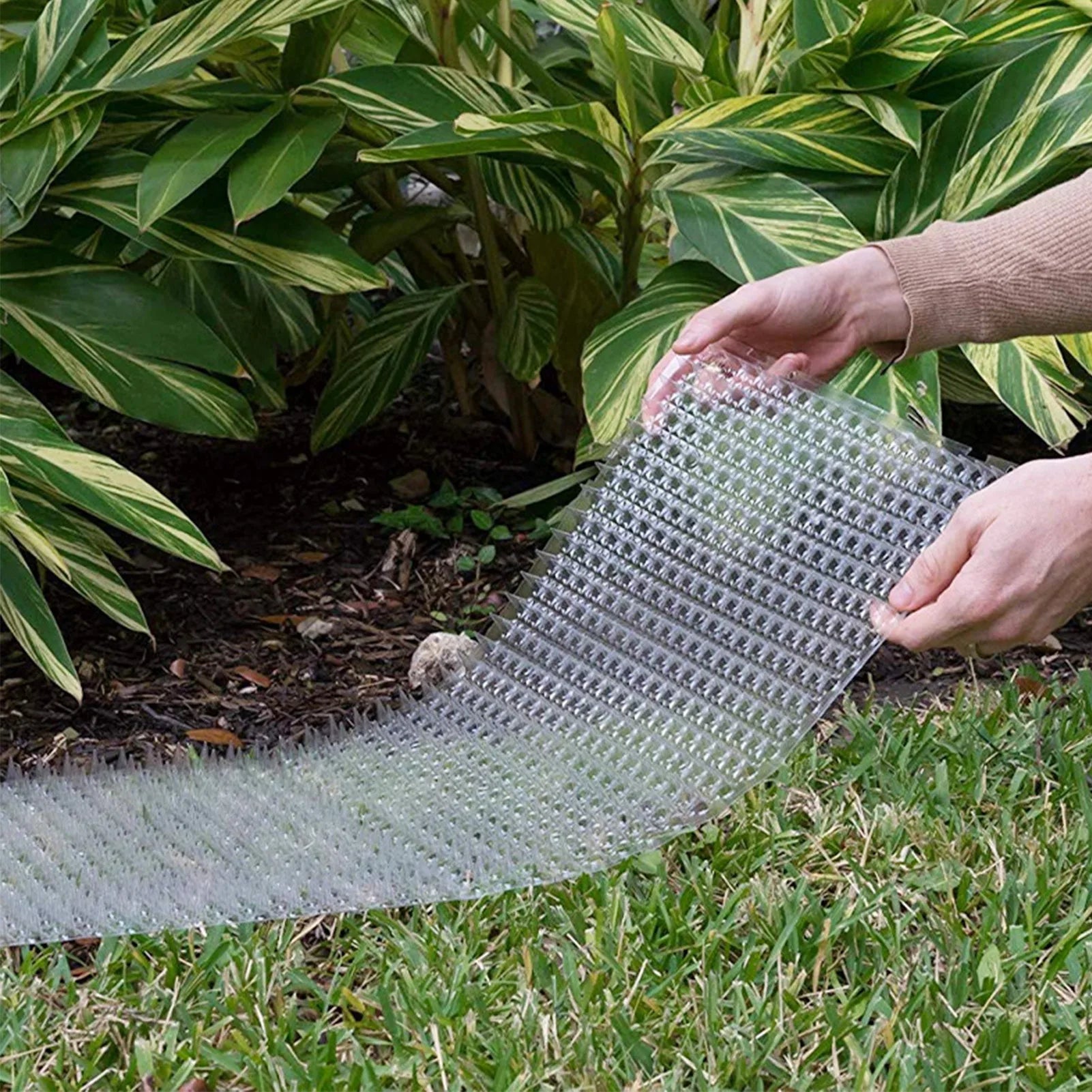 6PCS Garden Cat Scat Mats Cats Net Anti-Cat Dogs Repellent Mat Prickle Strips Keep Cats Away Safe Plastic Spike Thorn