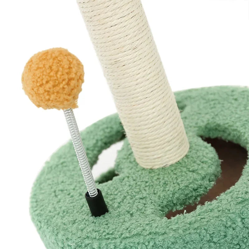 Cat Climbing Frame Small Sisal Teasing Cat Toys Cat Scratching Board Claw Grinding Cat Toys Turntable Type