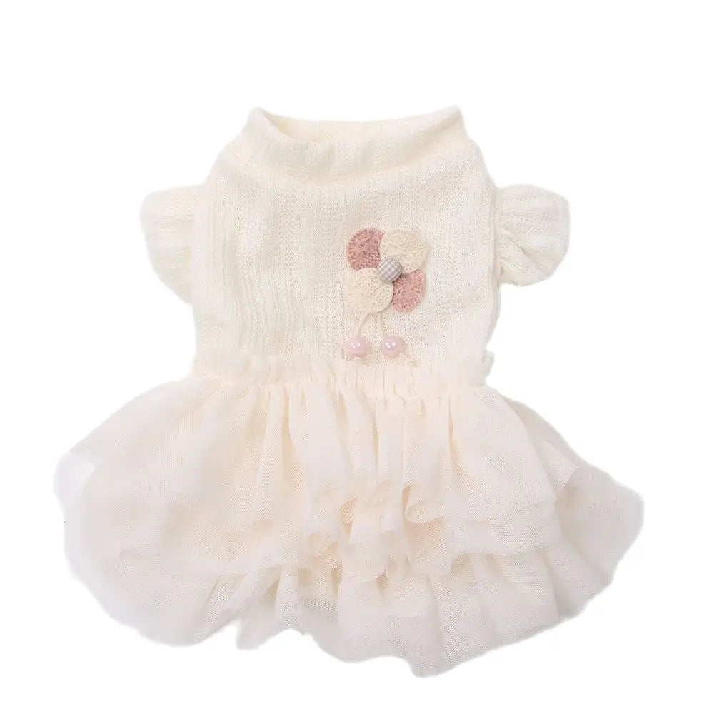 Princess Dog Cat Dress Skirt Flower&Lace Pet Puppy Spring/Summer Clothing Outfit
