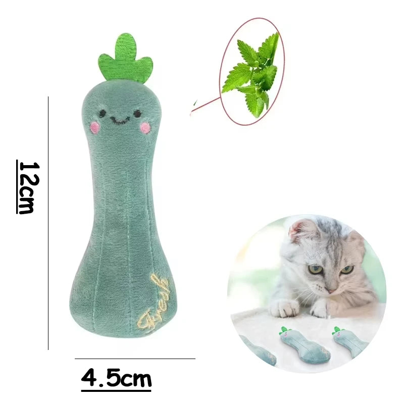 5 Pcs Plush Catnip Toys, Cat Self Entertainment Bite Toys, Anti-boredom and Anti-damage Home, Pet Cat Toys