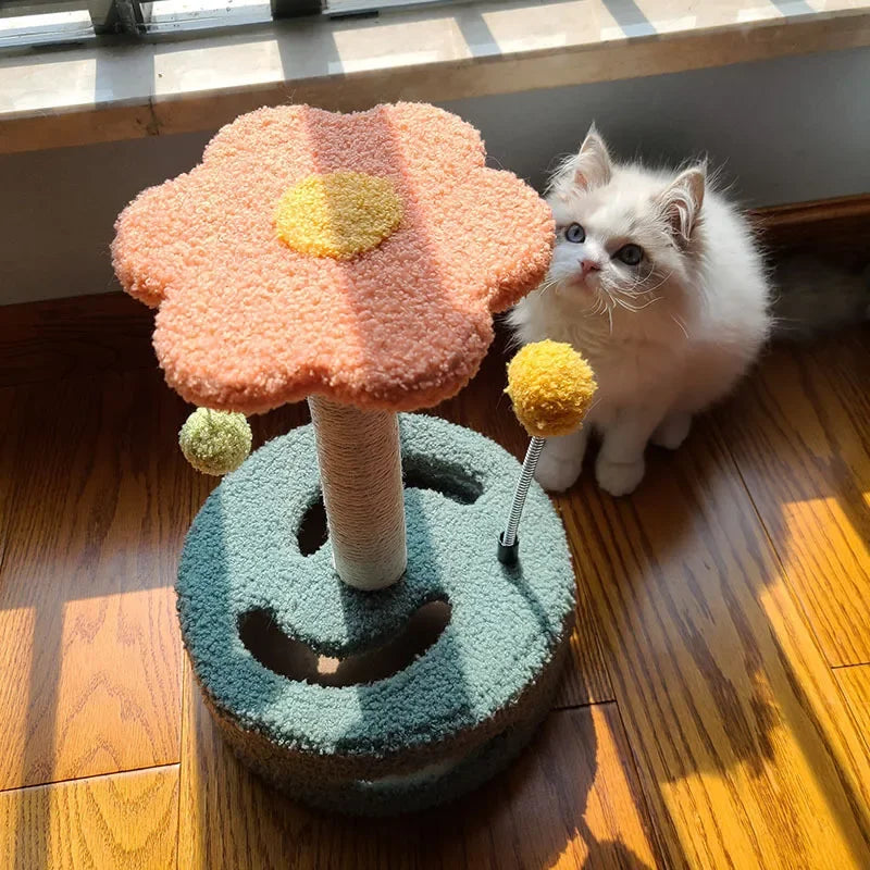 Cat Climbing Frame Small Sisal Teasing Cat Toys Cat Scratching Board Claw Grinding Cat Toys Turntable Type