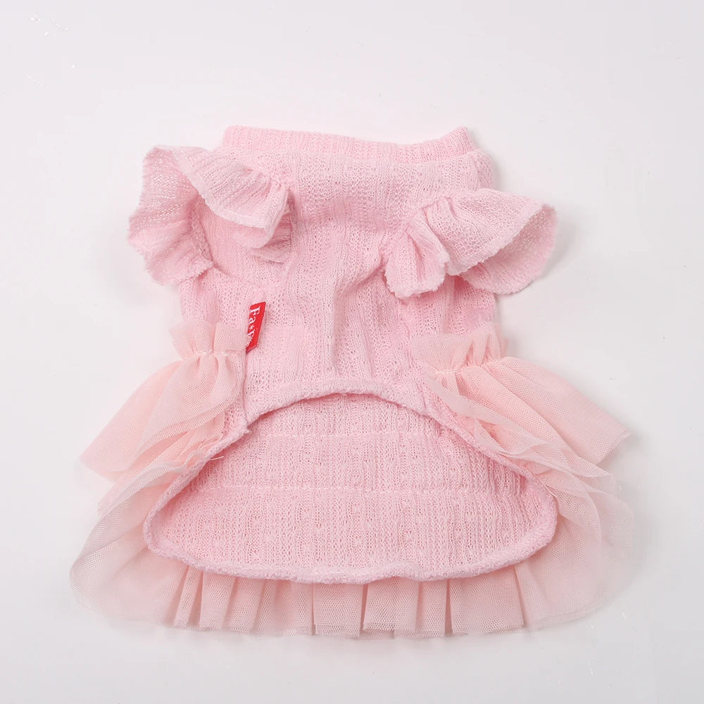 Princess Dog Cat Dress Skirt Flower&Lace Pet Puppy Spring/Summer Clothing Outfit