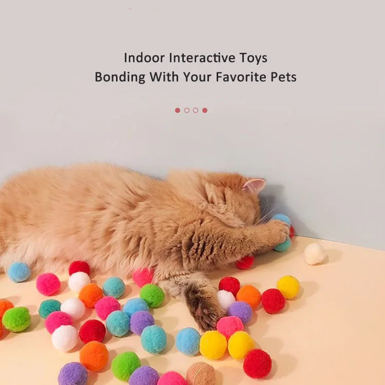 Funny Cat Toys Interactive Launch Training Cat Toys Indoor Silent Plush Ball Kitten Fun Creative Catapult Toys Pet Accessories
