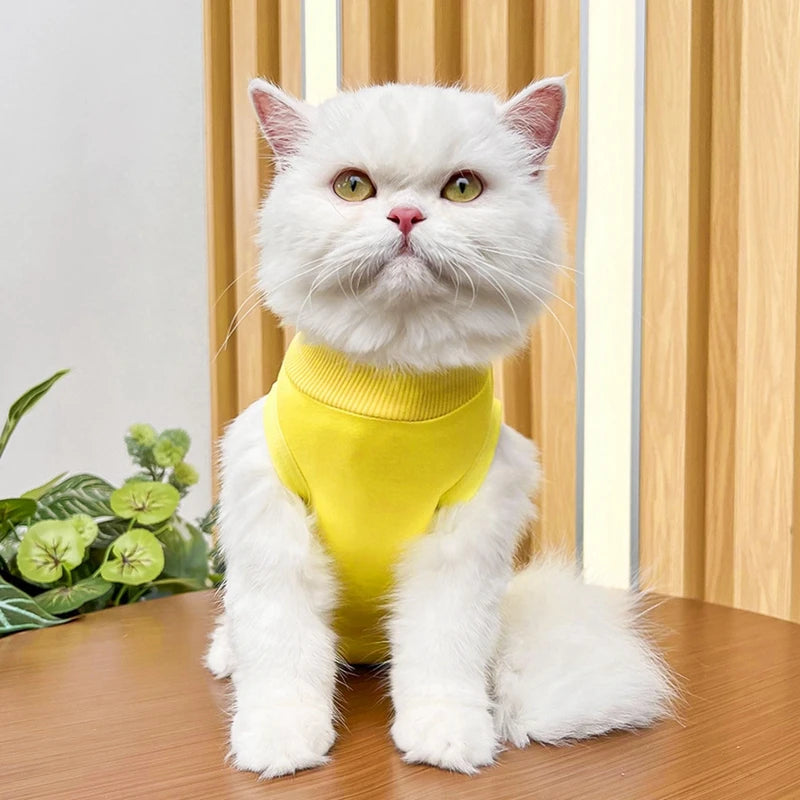Cat Weaning Suit Anti-licking Recovery Clothes After Surgery Soft Puppy Kitten Jumpsuit Cat Care Suit Pet Vest Clothing