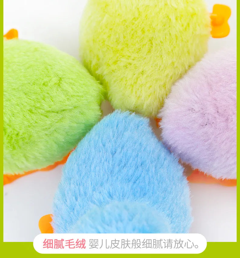 Pet Cat Toys Jumping Walking Hopping Cartoon Plush Chicken Clockwork Cat Interative Playing Toy Wind Up Chick Kitten Supplies