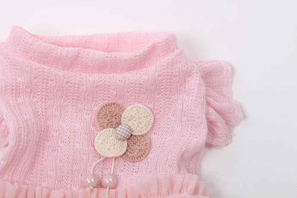 Princess Dog Cat Dress Skirt Flower&Lace Pet Puppy Spring/Summer Clothing Outfit