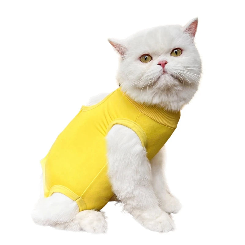 Cat Weaning Suit Anti-licking Recovery Clothes After Surgery Soft Puppy Kitten Jumpsuit Cat Care Suit Pet Vest Clothing
