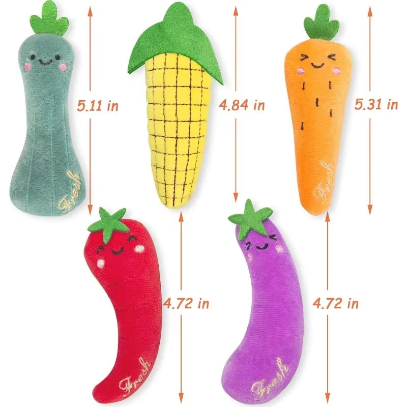 5 Pcs Plush Catnip Toys, Cat Self Entertainment Bite Toys, Anti-boredom and Anti-damage Home, Pet Cat Toys