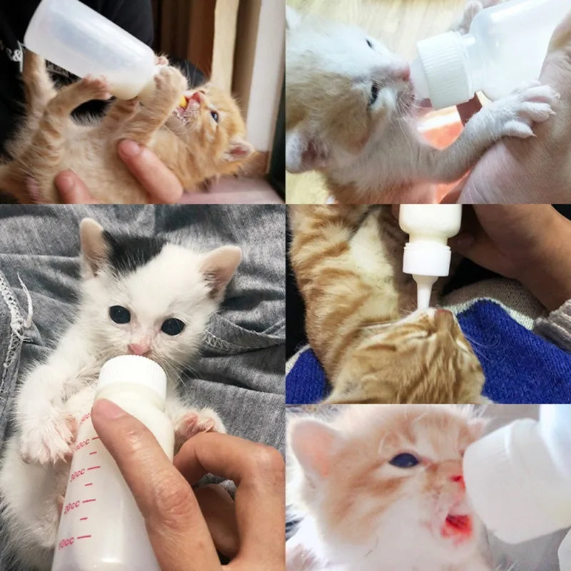 1 Set Pet Puppy Kitten Feeding Bottle/Medicine Feeder Dog Cat Baby Nursing Water Milk Feeder With Cleaning Brush Cat Products