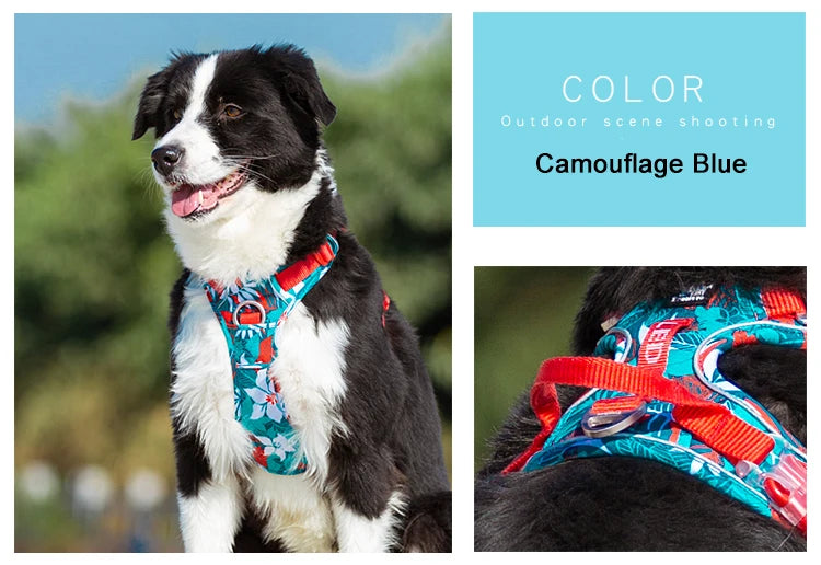 Truelove Pet Dog Harness Camouflage Reflective Nylon Dog Harness Special Edition Easy to Adjust  TLH5653