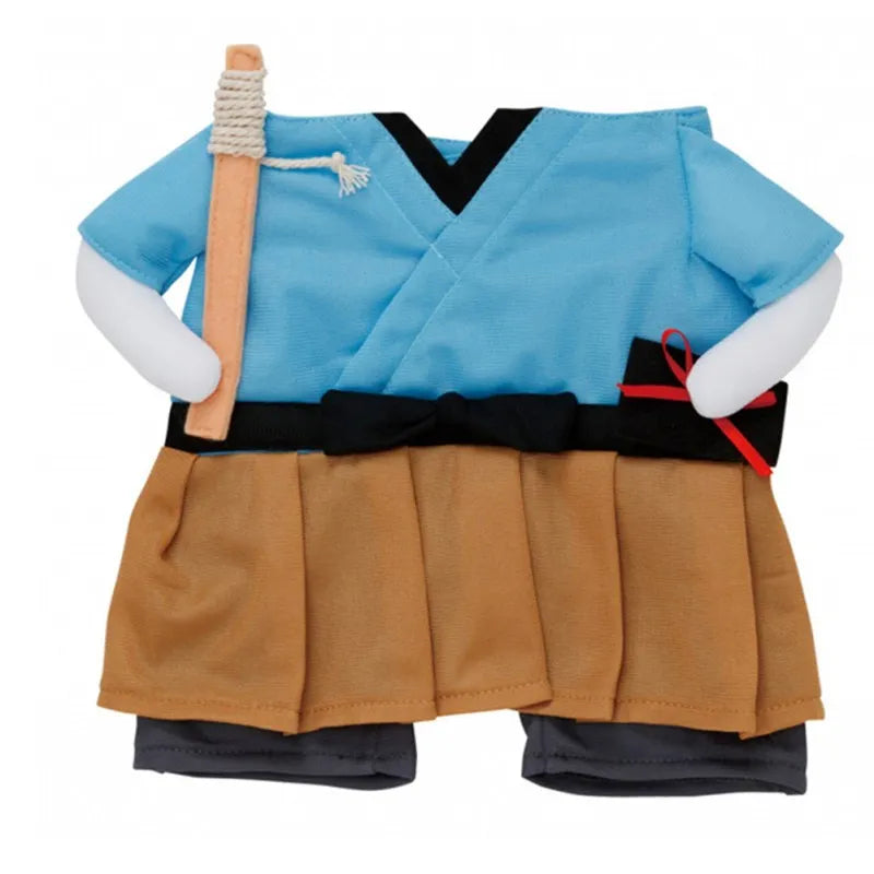 Funny Pet Clothes Cosplay Samurai Dog Cat Halloween Party Cute Costume Clothing Comfort For Small Medium Dog Chihuahua
