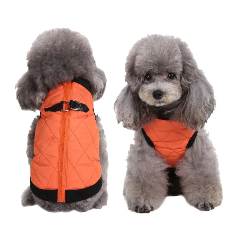 Winter Pet Clothes Warm Jacket Coat With Zipper Dog Clothes Leisure Clothing For Chihuahua French Bulldog Outfits