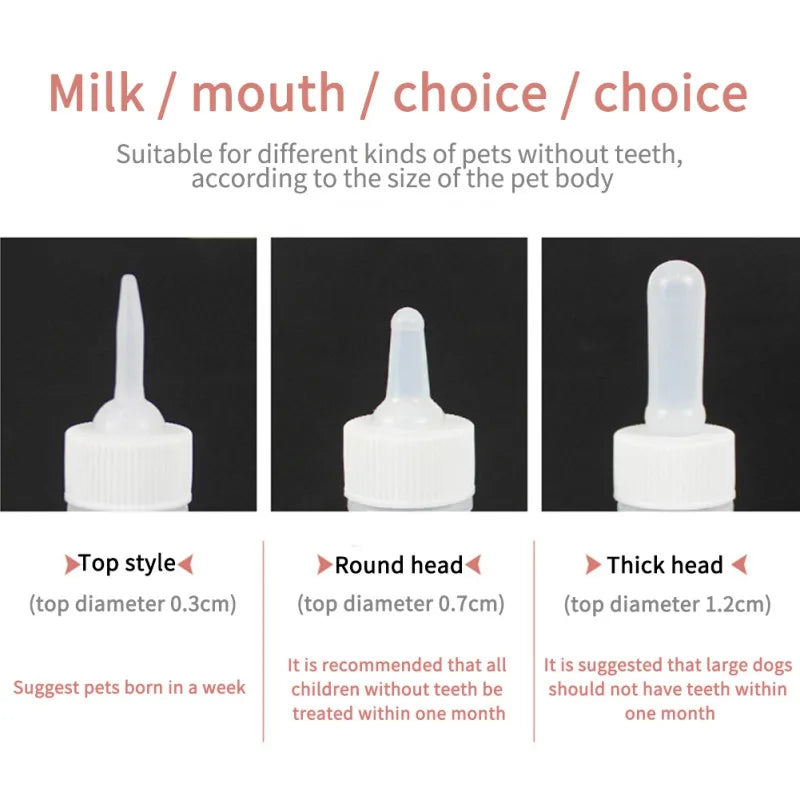 1 Set Pet Puppy Kitten Feeding Bottle/Medicine Feeder Dog Cat Baby Nursing Water Milk Feeder With Cleaning Brush Cat Products