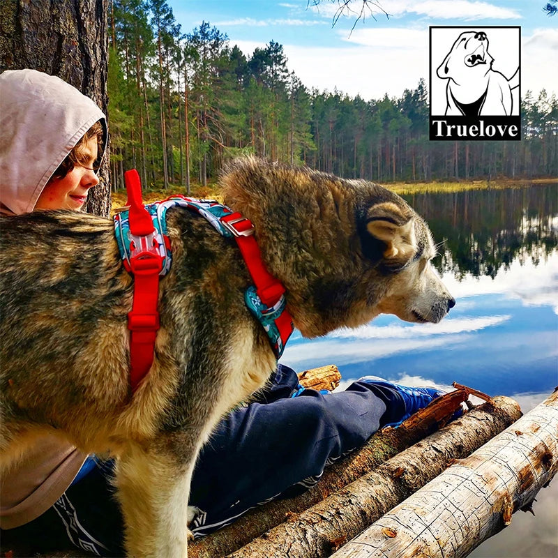 Truelove Pet Dog Harness Camouflage Reflective Nylon Dog Harness Special Edition Easy to Adjust  TLH5653