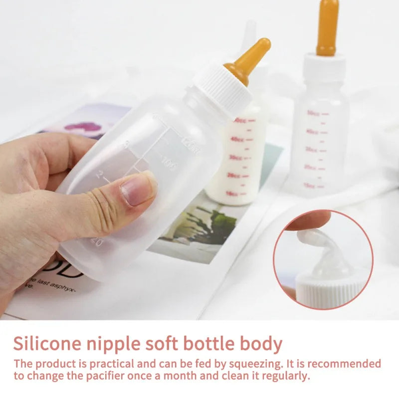 1 Set Pet Puppy Kitten Feeding Bottle/Medicine Feeder Dog Cat Baby Nursing Water Milk Feeder With Cleaning Brush Cat Products