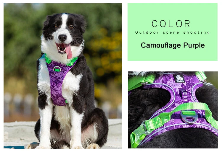 Truelove Pet Dog Harness Camouflage Reflective Nylon Dog Harness Special Edition Easy to Adjust  TLH5653