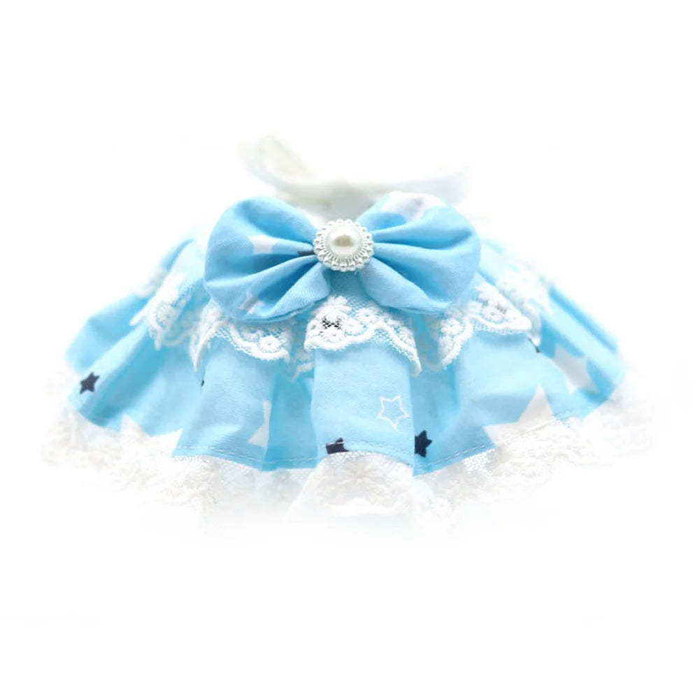 HOT SALES！！！New Arrival Pet Dog Cats Puppy Lace Bowknot Floral Print Collar Bib Necklace Neck Strap Wholesale Dropshipping