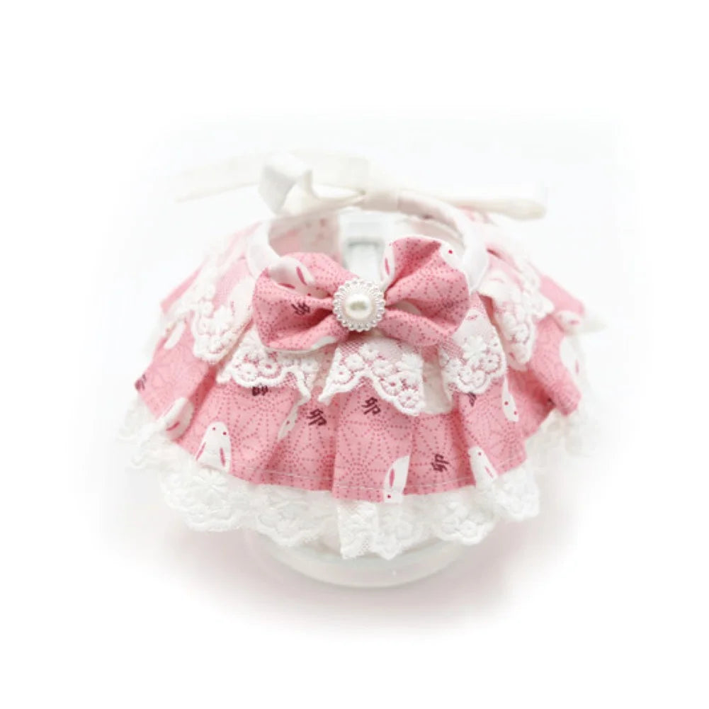 HOT SALES！！！New Arrival Pet Dog Cats Puppy Lace Bowknot Floral Print Collar Bib Necklace Neck Strap Wholesale Dropshipping