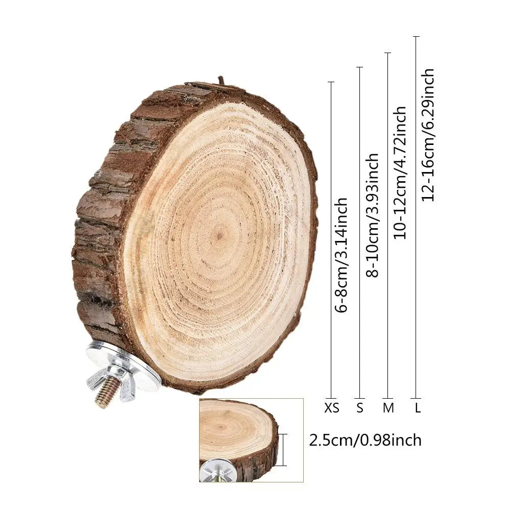 Natural Wooden Logs Board Hamster Wooden Platform For Chinchilla Guinea Pig Squirrel Totoro Parrot Jumping Small Pet Toys Supply