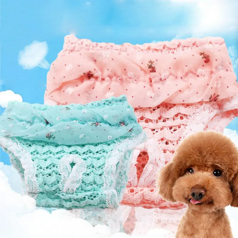Pet Sanitary Physiological Pants Dog Diaper Washable Female Dog Shorts Panties Menstruation Underwear Dog Pet Briefs