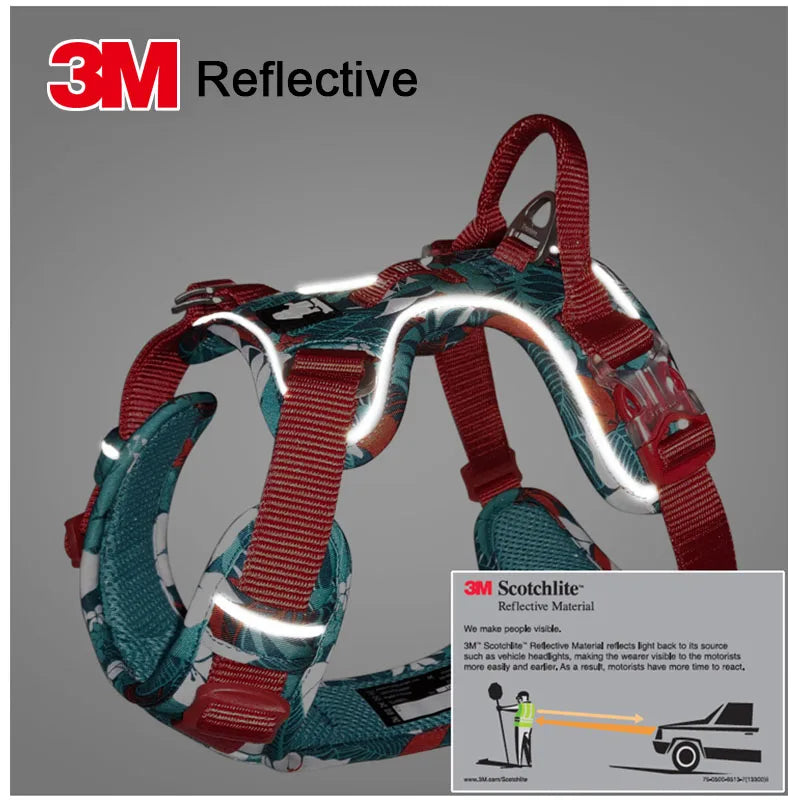 Truelove Pet Dog Harness Camouflage Reflective Nylon Dog Harness Special Edition Easy to Adjust  TLH5653