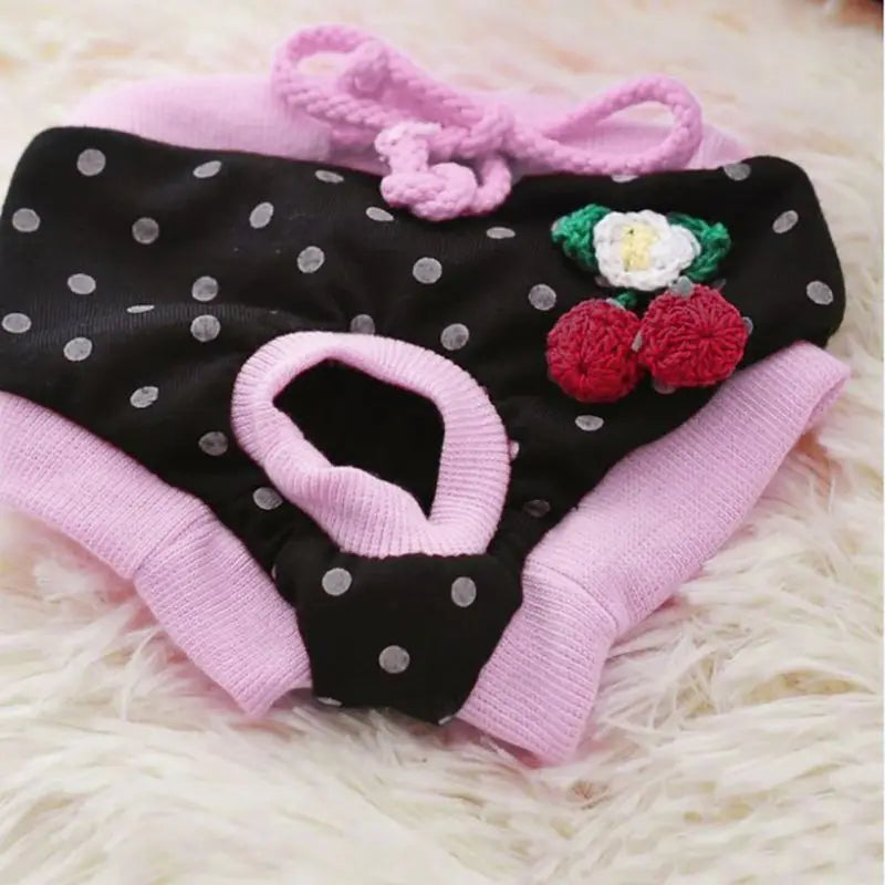 Pet Sanitary Physiological Pants Dog Diaper Washable Female Dog Shorts Panties Menstruation Underwear Dog Pet Briefs