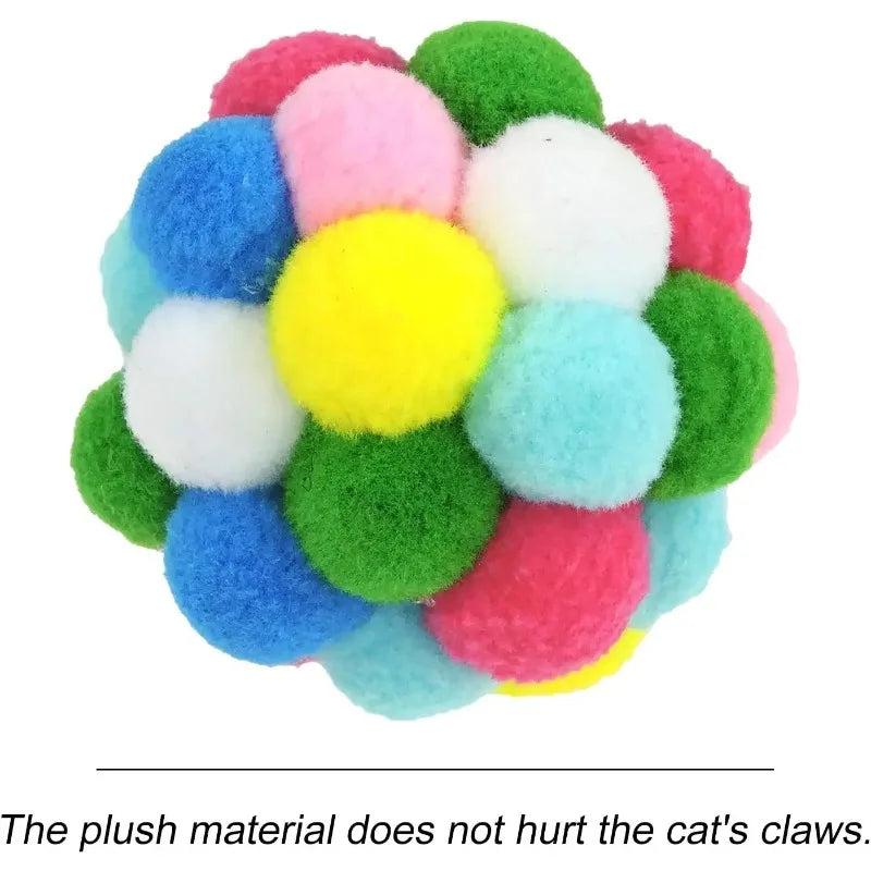 Cat Toys Colorful Bell Toys Elastic Ball Cat Grab and Bite Toys Cat Toys Interactive  Pet Toys Pet Products Cat Toys Interactive