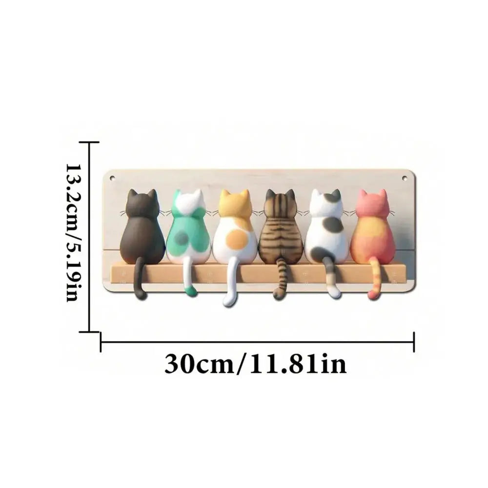 Cat Key Hook Cartoon Cat Coat Hooks Cute Decorative Hooks Funny Home Decoration For Bedrooms Living Rooms Pantries