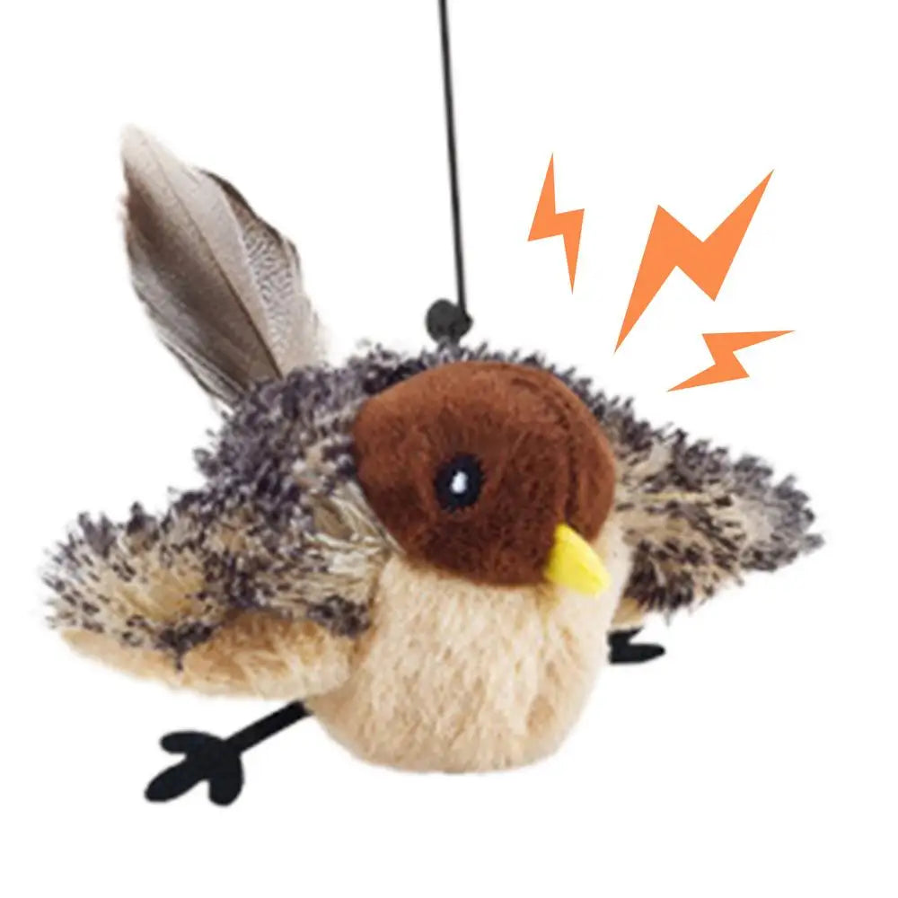 Flappy Bird Interactive Cat Toy USB Rechargeable Pet Cat Plush Toy Flapping Bird Toy Stimulate Hunting Instincts Remote Control