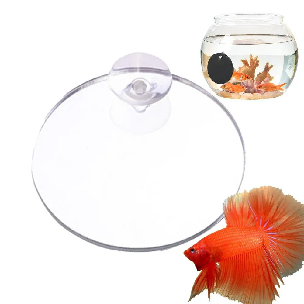 Floating Betta Exercise Mirror Double-sided Adhesive Aquarium Fish Mirror Mirror For Betta Fish Exercise For Home Living Room