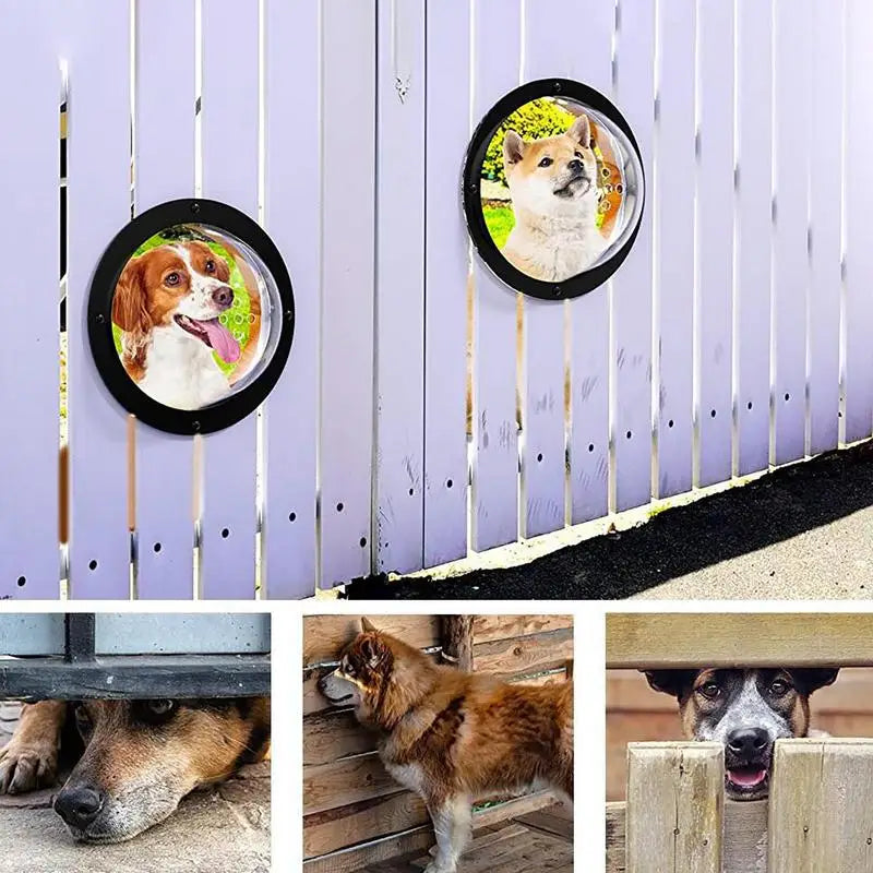 Acrylic Dome Window Porthole Window Pet Acrylic Clear Dome View With Air Holes Peek Window Playground Doggie Fence Window