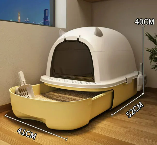 Extra Large Odor-proof Cat Litter Box Fully Enclosed Cat Toilet Foldable Storage Drawer-style Cat Litter Box Pet Supplies