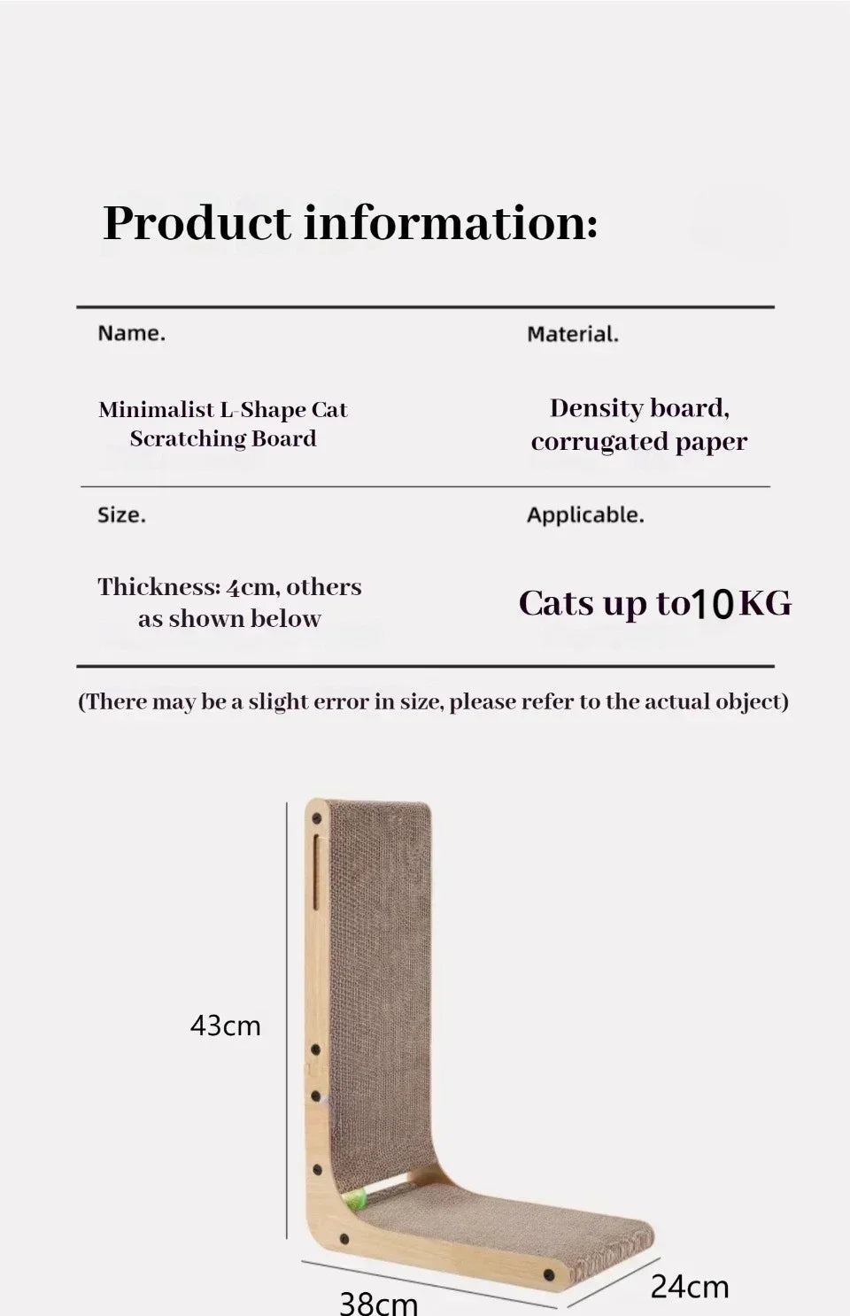 Cat Toys Interactive Board Cat Toys Wooden Wear-resistant and Scratch-resistant Post Cat Furniture Training Grinding Claw Toys
