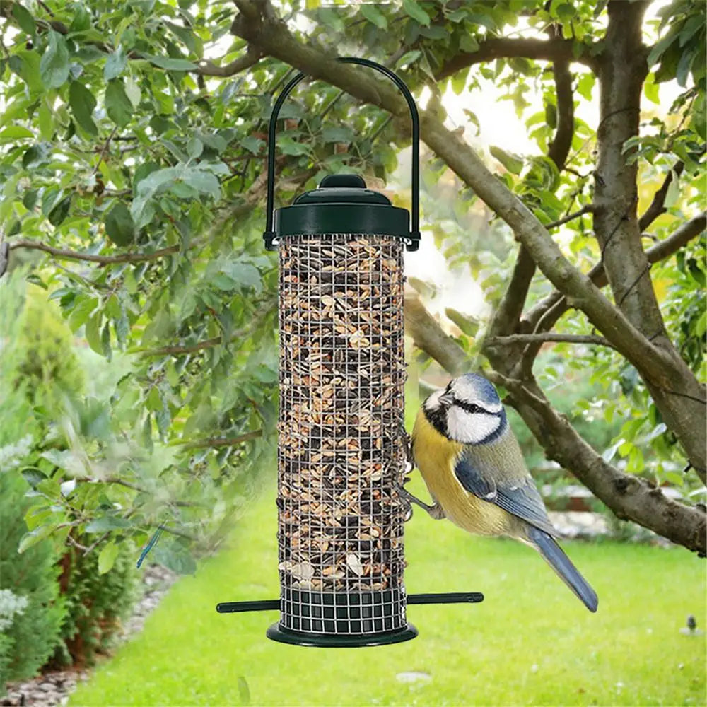 Bird Feeder Standing Dumplings Grease Ball Rack Holder Outdoor Food Dispenser for Tit Small Wild Birds Windproof Rainproof
