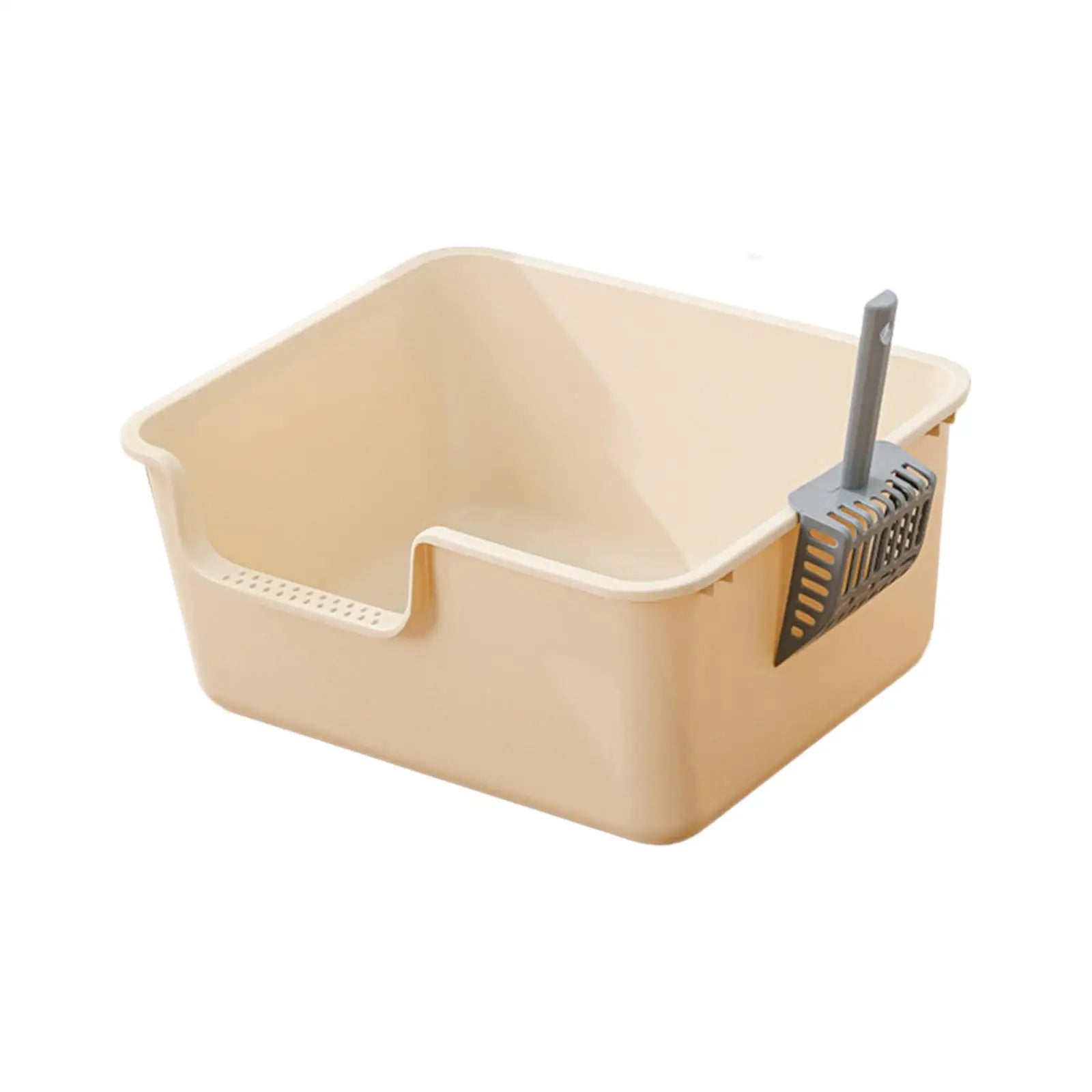 Semi Enclosed Cat Litter Box with High Side Large Capacity Anti-Splashing Kitten Toilet Tray Cat Litter Basin Pet Supplies