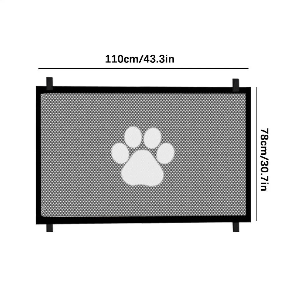 Pet Dog Barrier Fences With 6Pcs Hook Pet Isolated Network Stairs Gate New Folding Breathable Mesh Playpen For Dog Safety Fence
