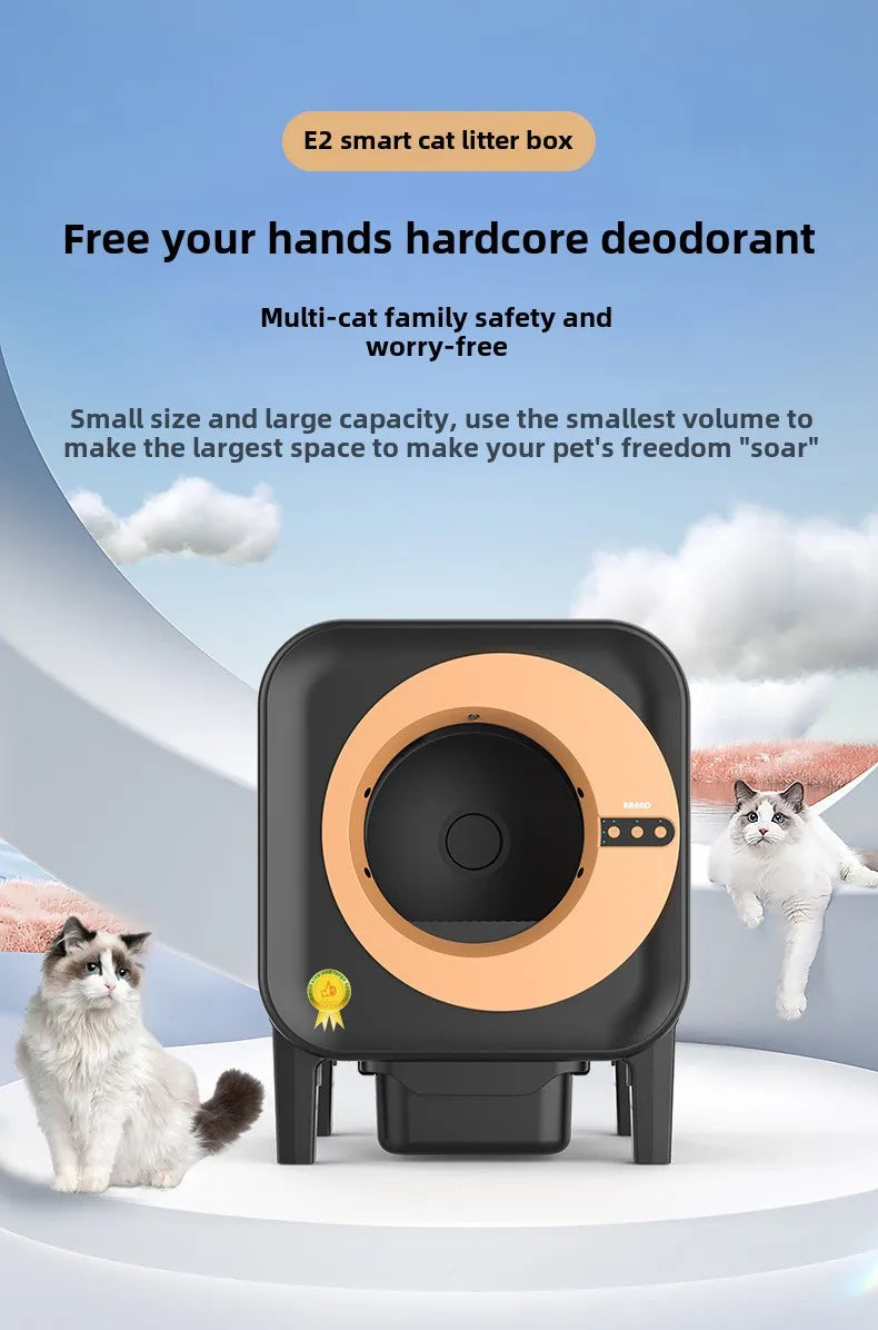 Pet Intelligent Cat Litter Box, Cat Toilet, Electric Cat Litter Box, Large Size, Automatic Feces Shovel, Anti Splash