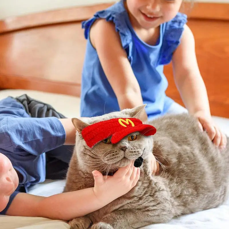 Cat Knit Hat Knitted Beanie Headwear For Cats And Dogs Cartoon Pet Cosplay Caps For Puppy And Kitten Weaving Puppy Costume
