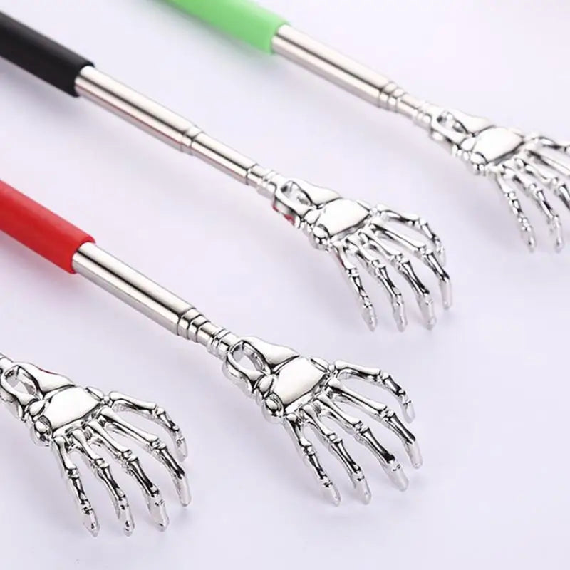 Telescopic Back Scratcher Stainless Steel Hand Shaped Extendable Back Scratchers Hand Massager Backslap Portable Travel Massage