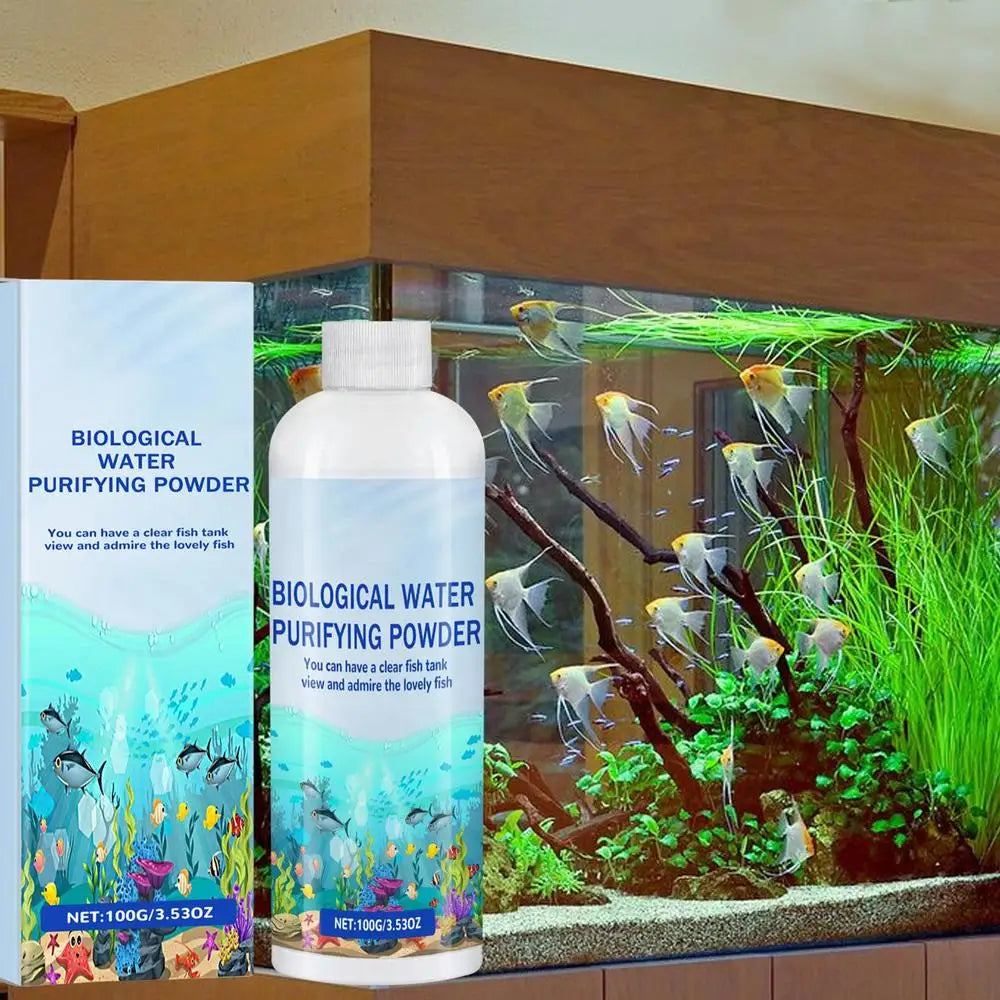 Aquarium Water Conditioner 100g Efficient Solution Fish Tank Cleaner Aquarium Cleaner Rapid Cleaning Solution For Crystal Clear