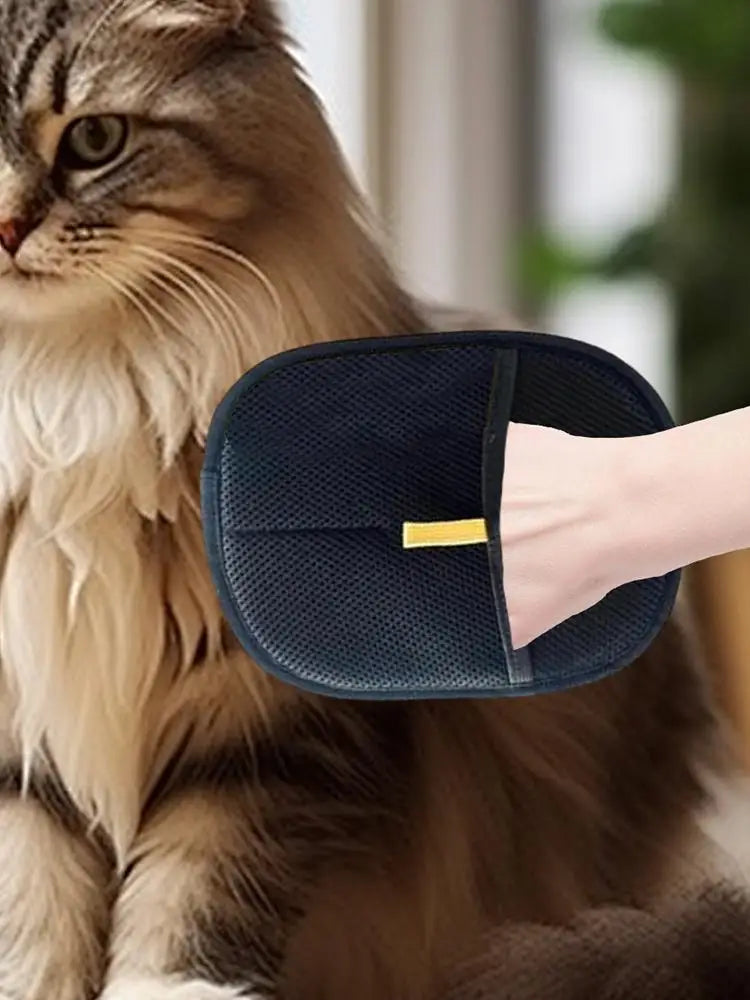 Pet Grooming Gloves Double Sided Pet Brush Gloves Static Dedusting Brush Pet Hair Remover Brush for Small Medium and Large Pets