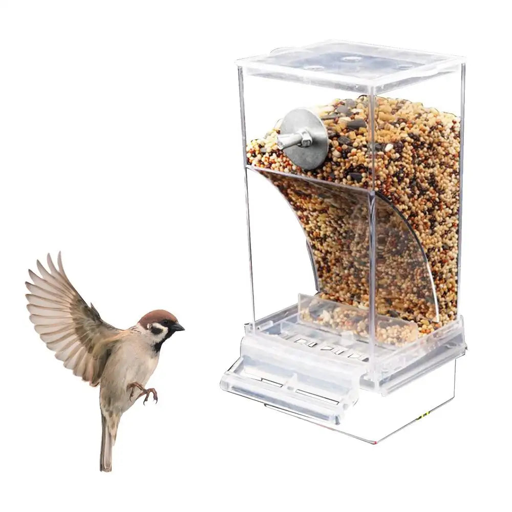 Acrylic Bird Feeders Anti Spill Automatic Parrot Feeder Drinker TransparentParakeet Feeders For Bird Cage Cage Accessories