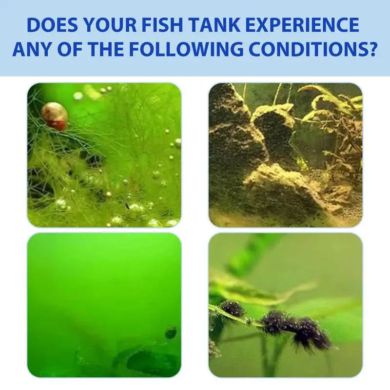 Aquarium Water Conditioner 100g Efficient Solution Fish Tank Cleaner Aquarium Cleaner Rapid Cleaning Solution For Crystal Clear