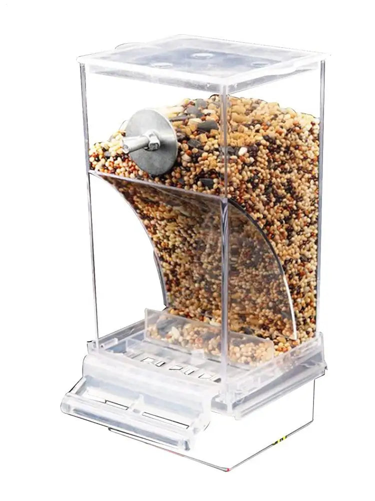 Acrylic Bird Feeders Anti Spill Automatic Parrot Feeder Drinker TransparentParakeet Feeders For Bird Cage Cage Accessories