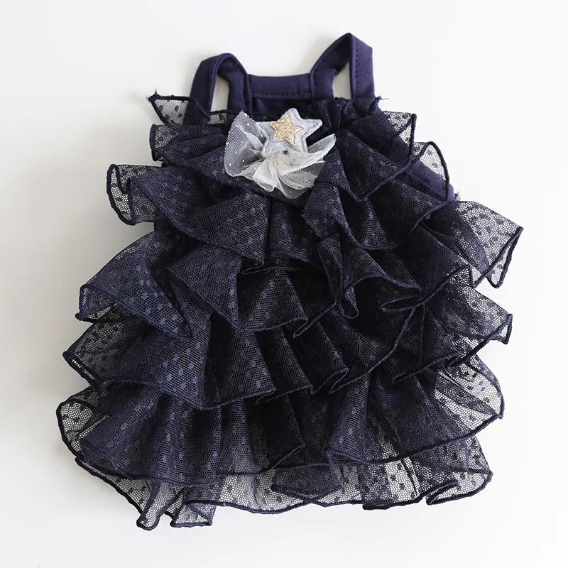 Cat Spring/summer Dress Full of Star Wedding Sweet Dog Pet Dress Cat Dress