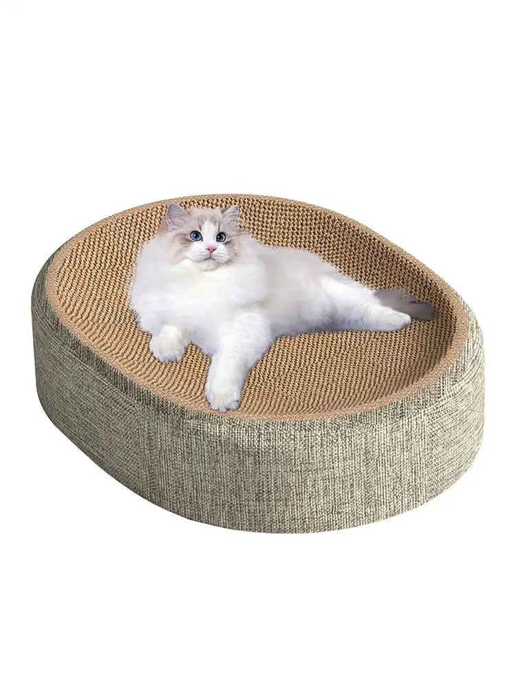 Cat Scratcher Oval Cat Scratch Pad Bowl Nest Multifunctional Pet Sleeping Mat Cat Scratcher Pad Pet Bed Durable Cat Scratcher