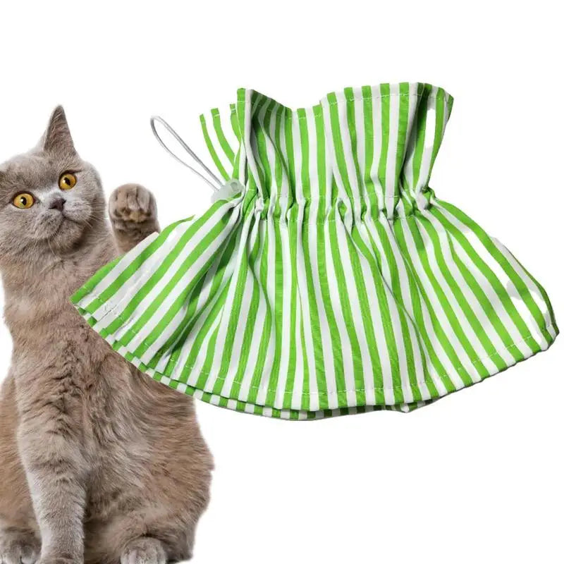 Soft Collar For Cats Polyester Soft Recovery Elizabethan Collar Drawstring Design Comfortable Protective Collar Adjustable Pet