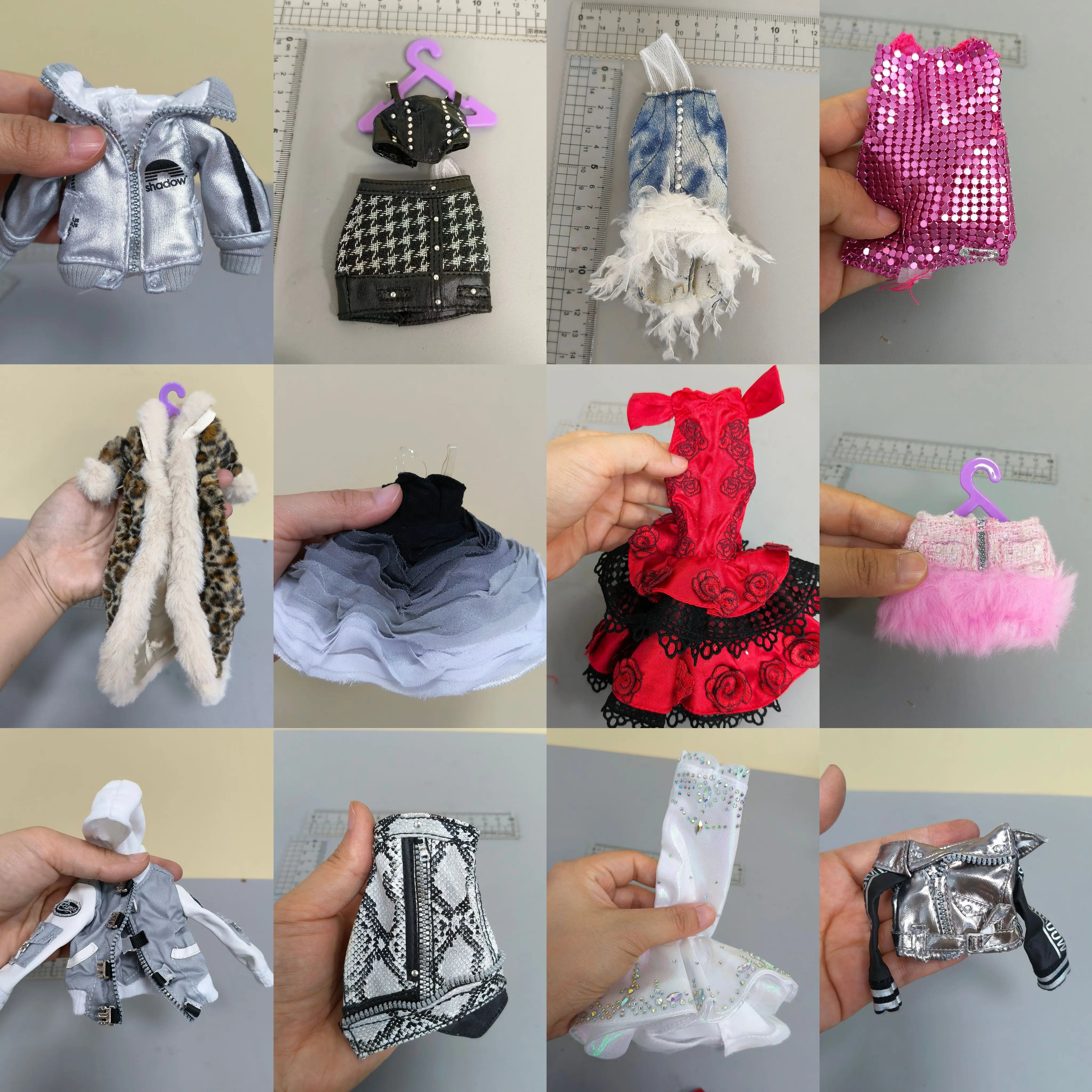 6 points doll clothes ob22 baby clothes rainbow big sister Lijia small cloth 30cm long legs cat dress 2