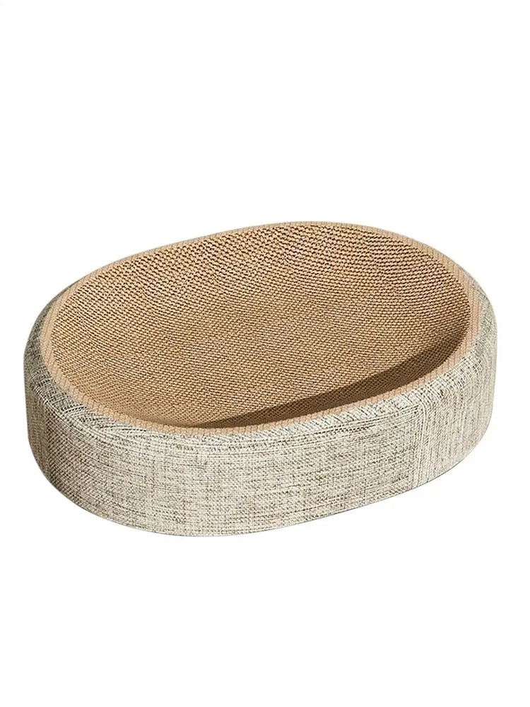Cat Scratcher Oval Cat Scratch Pad Bowl Nest Multifunctional Pet Sleeping Mat Cat Scratcher Pad Pet Bed Durable Cat Scratcher