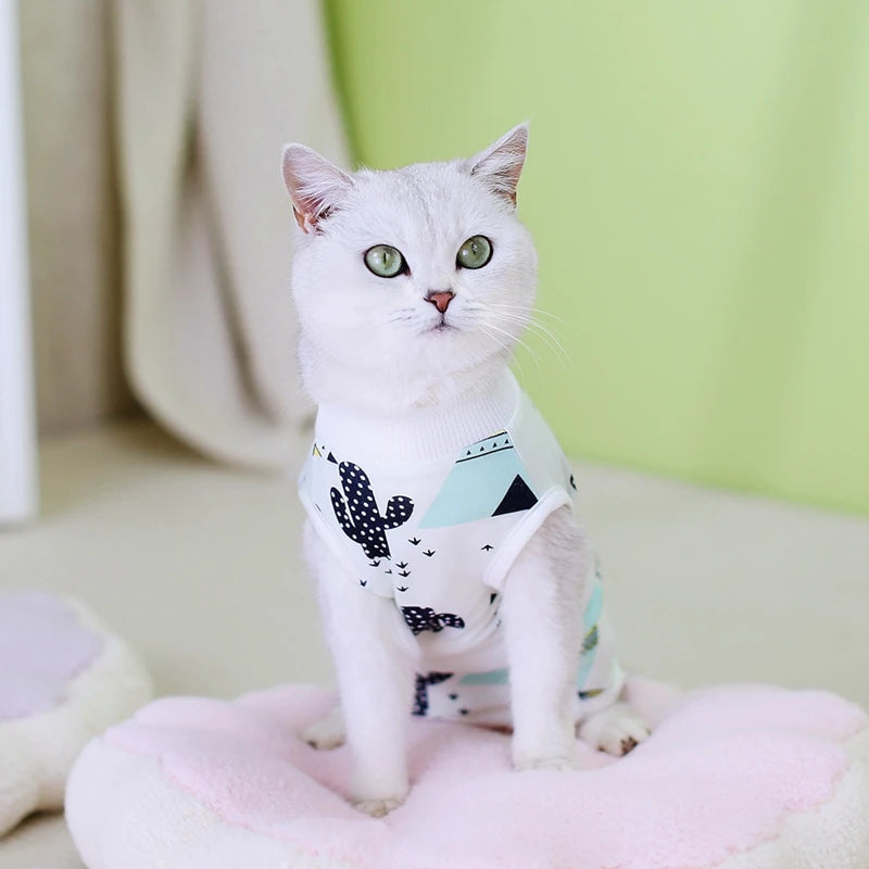 Pet Cat Weaning Clothes for Small Dog Sterilizations Jumpsuit Anti-licking After Surgery Recovery Care Suit Puppy Kitten Outfits